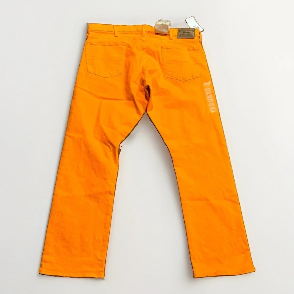 Polo Ralph Lauren Varick Slim Straight Orange Prison Pants Paratrooper 38x32 RRL